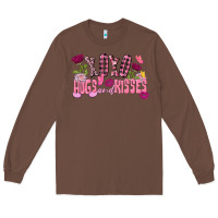 Chestnut Xoxo Hugs And Kisses Valentine's Day Long Sleeve Tee - FaDigitalArtStudio