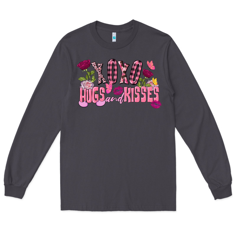 Xoxo Hugs And Kisses Valentine's Day Long Sleeve Tee by FaDigitalArtStudio | Teevron