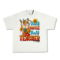 Pistachio Half Coffee Half Teacher Urban Heavy Tee - FaDigitalArtStudio