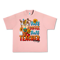 Salmon Half Coffee Half Teacher Urban Heavy Tee - FaDigitalArtStudio
