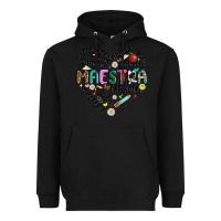 Black retro maestra word Heavyweight Hoodie - JahusDesignShop