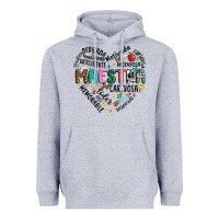 Heather Grey retro maestra word Heavyweight Hoodie - JahusDesignShop