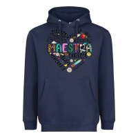 Navy retro maestra word Heavyweight Hoodie - JahusDesignShop