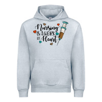 Heather Grey nursing i̇s a work of heart Urban Hoodie - JahusDesignShop
