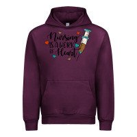Mauve Wine nursing i̇s a work of heart Urban Hoodie - JahusDesignShop