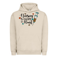 Pigment French Oak nursing i̇s a work of heart Urban Hoodie - JahusDesignShop