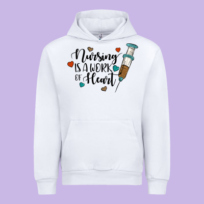 Nursing İs A Work Of Heart Urban Hoodie Designed By Jahusdesignshop