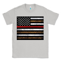Moon Dust thin red line American flag leopard Classic Tee - Artiststas