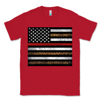 Red thin red line American flag leopard Classic Tee - Artiststas