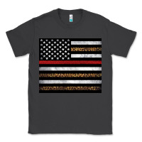 Smoke thin red line American flag leopard Classic Tee - Artiststas