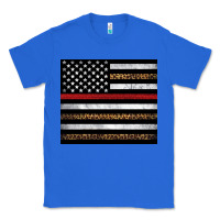 True Royal thin red line American flag leopard Classic Tee - Artiststas