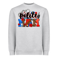Heather Grey police mom Heavyweight Sweatshirt - AdoDesignShop