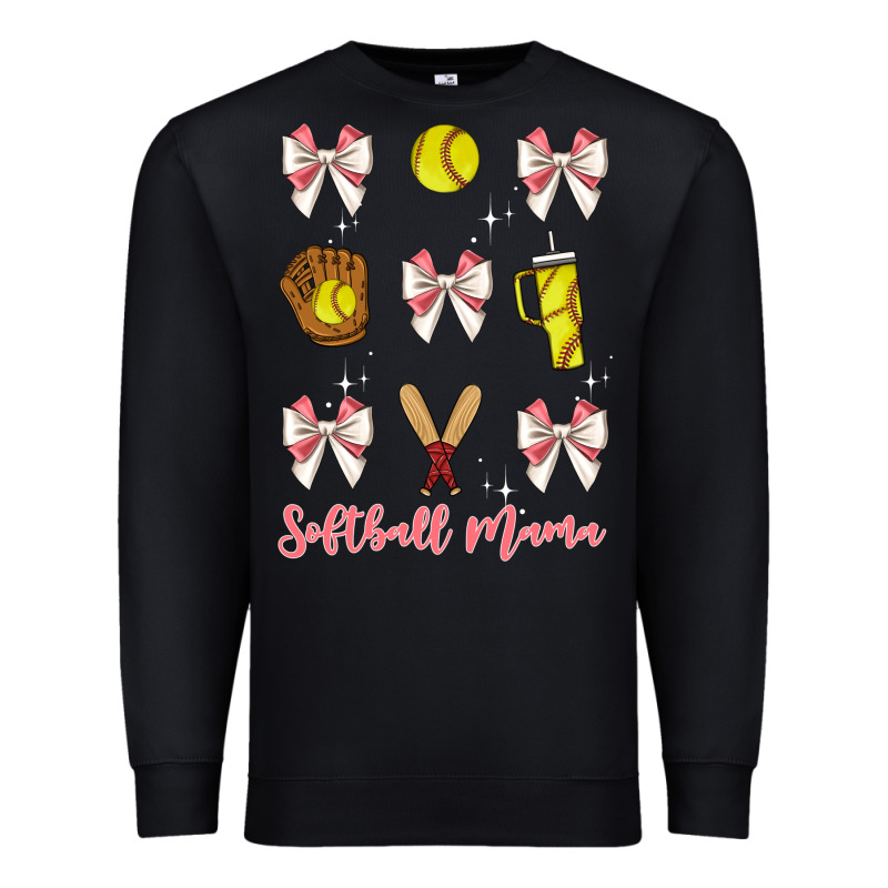 Softball Coquette Bow Premium Sweatshirt by JahusDesignShop | Teevron