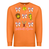 Carrot softball coquette bow Premium Sweatshirt - JahusDesignShop