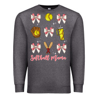 Charcoal Heather softball coquette bow Premium Sweatshirt - JahusDesignShop