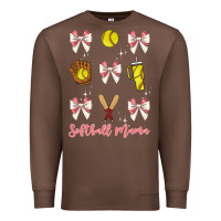 Chestnut softball coquette bow Premium Sweatshirt - JahusDesignShop