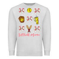 Dove Grey softball coquette bow Premium Sweatshirt - JahusDesignShop