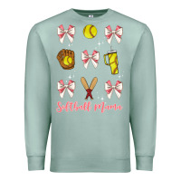 Seafoam softball coquette bow Premium Sweatshirt - JahusDesignShop