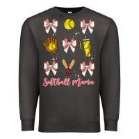Smoke softball coquette bow Premium Sweatshirt - JahusDesignShop