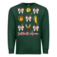 Sports Green softball coquette bow Premium Sweatshirt - JahusDesignShop
