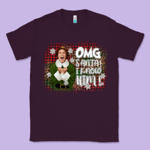 The Elf Omg Santa Classic Tee Designed By Cowgirlartshop