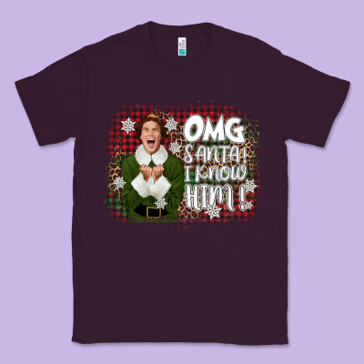 The Elf Omg Santa Classic Tee Designed By Cowgirlartshop