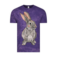 Cloud Purple Easter bunny Vintage Tee - OliviaCreatesArt