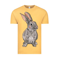 Vintage Mustard Easter bunny Vintage Tee - OliviaCreatesArt
