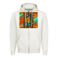 Oatmeal Heather with god all things are possible Zipper Hoodie - AdoDesignShop