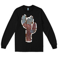Black Cowhide Old Cactus Long Sleeve Tee - RanaPortraitStore