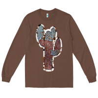 Chestnut Cowhide Old Cactus Long Sleeve Tee - RanaPortraitStore