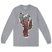 Heather Grey Cowhide Old Cactus Long Sleeve Tee - RanaPortraitStore