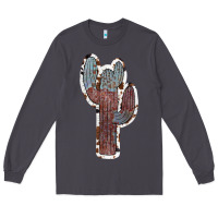 Smoke Cowhide Old Cactus Long Sleeve Tee - RanaPortraitStore