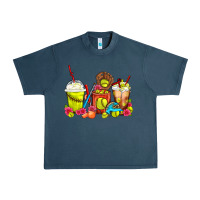 Midnight Navy Softball Coffee Cups Urban Heavy Tee - FaDigitalArtStudio