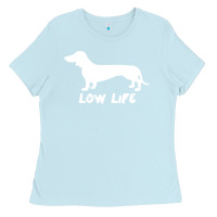 Baby Blue Doxie Low Life Ladies Tee - artisFamous