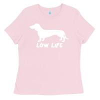 Bubblegum Pink Doxie Low Life Ladies Tee - artisFamous
