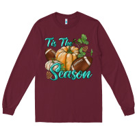Burgundy tis the season Long Sleeve Tee - BundleAndBundleShop