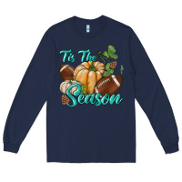 Navy tis the season Long Sleeve Tee - BundleAndBundleShop