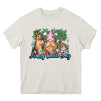 Gnome Bunny Happy Easter Day Heavy Core Tee | Teevron