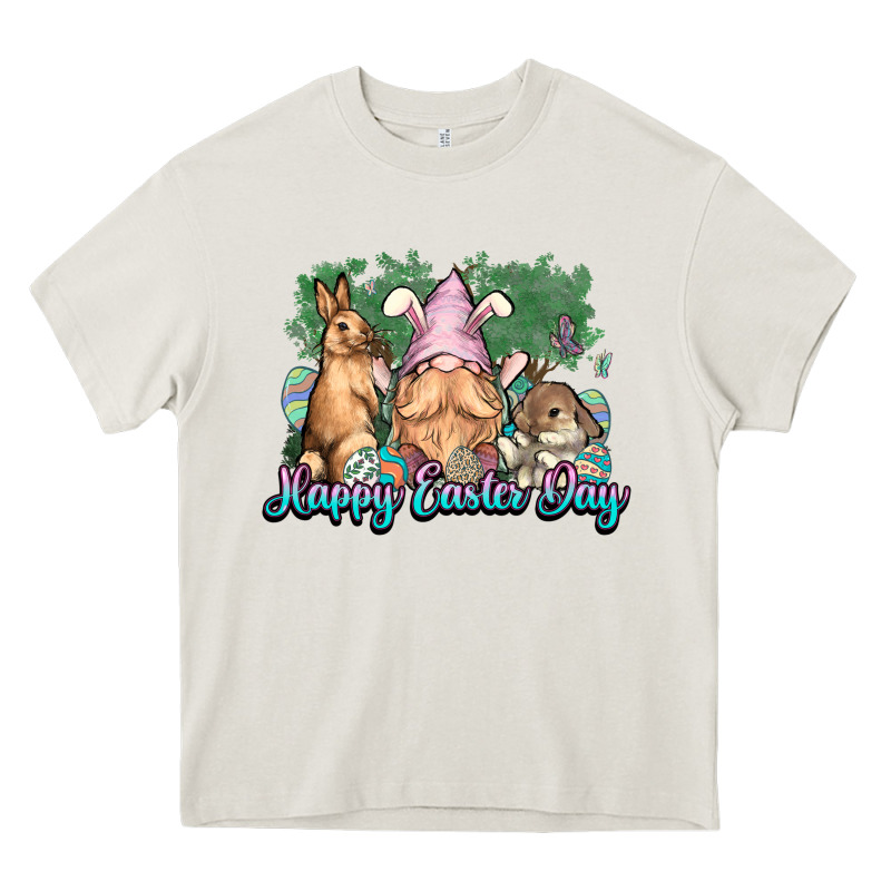 Gnome Bunny Happy Easter Day Heavy Core Tee by HowdyJamesFarm | Teevron