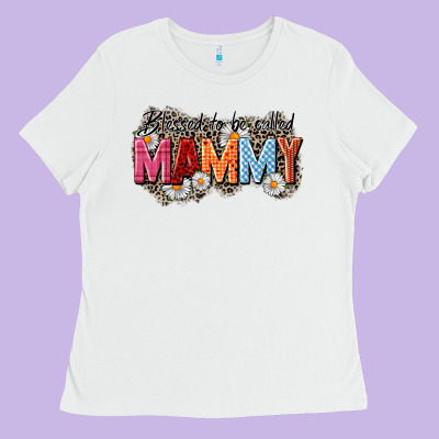 Blessed To Be Called Mammy Ladies Tee Designed By Cowgirlartshop