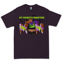 Plum my favorite monsters calls me mom Premium Tee - CowGirlArtShop