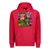 Cardinal spooky halloween cows Premium Hoodie - LillyAllenDesigns