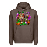 Coffee spooky halloween cows Premium Hoodie - LillyAllenDesigns