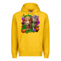 Lemon spooky halloween cows Premium Hoodie - LillyAllenDesigns