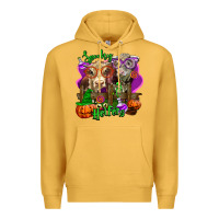 Spooky Halloween Cows Premium Hoodie | Teevron