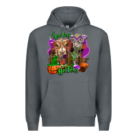 Rock spooky halloween cows Premium Hoodie - LillyAllenDesigns