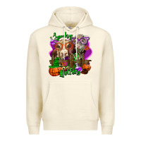 Sandshell spooky halloween cows Premium Hoodie - LillyAllenDesigns