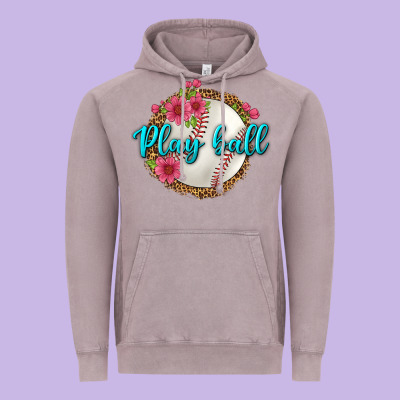 Play Ball Baseball Vintage Hoodie Designed By Bundleandbundleshop
