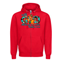 Red with god all things are possible. cross Zipper Hoodie - AdoDesignShop